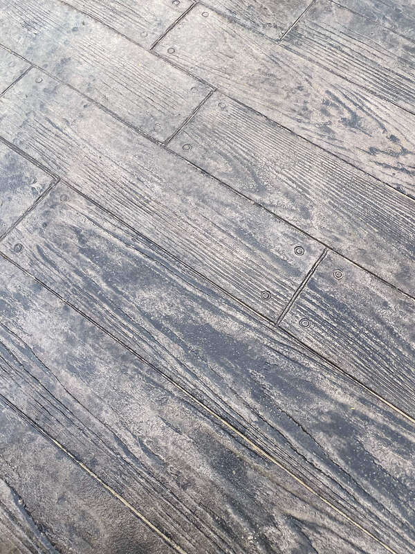 wood texture stamped concrete